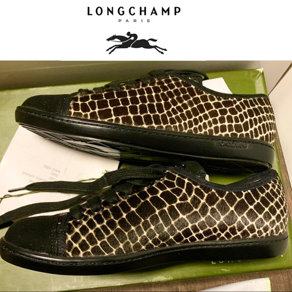 Rare❗️NWT Longchamp Le Pliage Calf Hair Sneaker